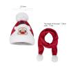 Christmas Hat and Scarf Set for Kids Toddler Winter Pom Pom Hat Neck Warmer Boys Girls view 2
