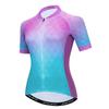 Teleyi Womens Cycling Jersey Short Sleeve Road Bike Shirt Bicycle Biking Tops 3 Rear Pockets view 1