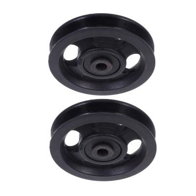 BESPORTBLE 2pcs Gym Replacement Accessories Professional Plastic Pulley Iron Core Wheel for Training Pulley System Smooth Edges for Safe Use Easy Installation for Fitness Workouts