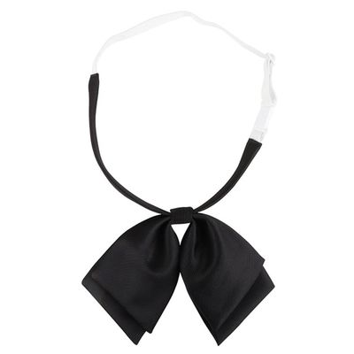 Mantieqingway Adjustable Pre-Tied Bow Tie for Women Girls Blouse Neck ties for Uniform Shirt Bowknot Neckwear (Black)
