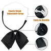 Mantieqingway Adjustable Pre-Tied Bow Tie for Women Girls Blouse Neck ties for Uniform Shirt Bowknot Neckwear (Black) view 3