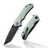 CIVIVI Brazen Folding Pocket Knife,3.5-Inch Tanto D2 Plain Blade,G-10 Outdoor Camping Hiking Knife with Thumb Studs and Flipper Opener,Unique Tool Gift for EDC Men Women C2023E