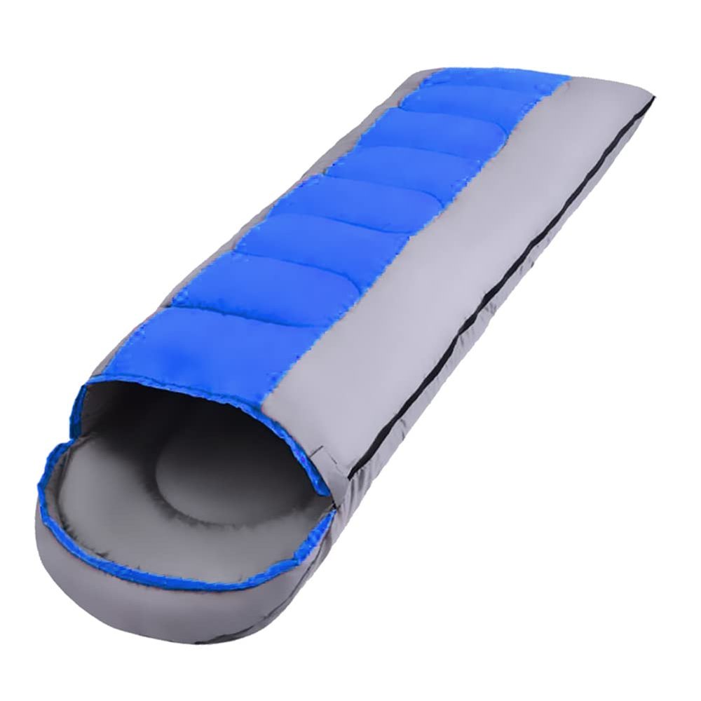 DDER Outdoor Camping Sleeping Bag Foldable Ultra Light Folding Waterproof Travel Hiking Compressed Bag Lazy Bag 4 Seasons Warm (Blue)