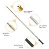 Cyfie Retractable Fishing Gaff, Stainless Steel Flounder Gig Frog Gig Gaff Pole, Muti-Size Telescopic Fishing Gaff with 8mm Screw, Capable for Gaff Harpoon Hook (9.4 Feet Retractable Pole) view 3