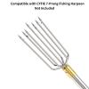 Cyfie Retractable Fishing Gaff, Stainless Steel Flounder Gig Frog Gig Gaff Pole, Muti-Size Telescopic Fishing Gaff with 8mm Screw, Capable for Gaff Harpoon Hook (9.4 Feet Retractable Pole) view 4