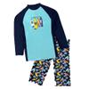 Julysand Toddler Boys Rash Guard Sets Blue Surfboard Modest Swimwear Long Sleeve Two Pieces Swimsuit Sun Protection Suit view 1