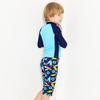 Julysand Toddler Boys Rash Guard Sets Blue Surfboard Modest Swimwear Long Sleeve Two Pieces Swimsuit Sun Protection Suit view 2