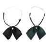 Mantieqingway Adjustable Pre-Tied Bow Tie for Women Girls Blouse Neck ties for Uniform Shirt Bowknot Neckwear (Black+Dark Green) view 1