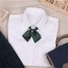 Mantieqingway Adjustable Pre-Tied Bow Tie for Women Girls Blouse Neck ties for Uniform Shirt Bowknot Neckwear (Black+Dark Green) view 2