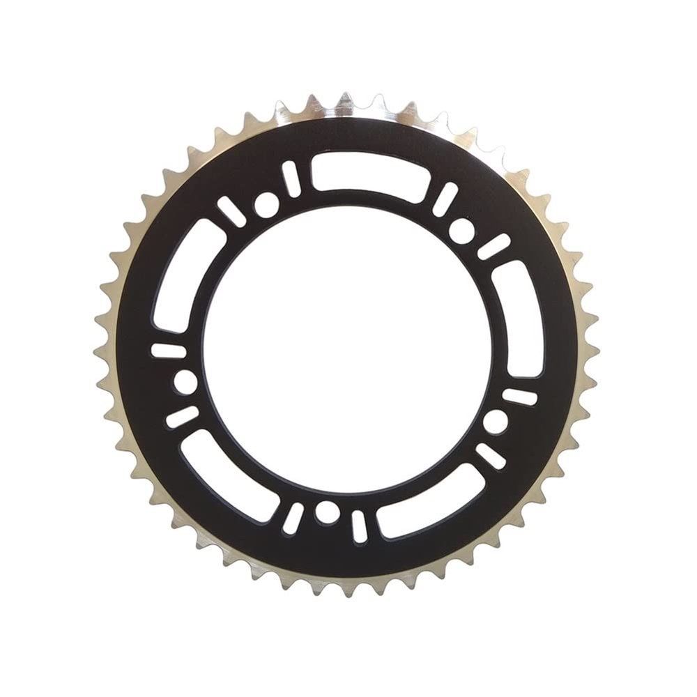 MYEEI Fixed GEA Chain Ring 130 BCD 44T 46T 48T Fixed Gear Single Speed Bicycle Plate Bike Chainrings Chain Wheel Tooth Hollow Repair Track Crankset (Color : 48T Silver Hollow)