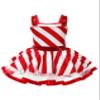 Hedmy Kids Girls Christmas Dance Dress Sleeveless Striped Sequin Tutu Dress Candy Cane Clothes for Xmas Party Red 16 Years view 2