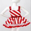 Hedmy Kids Girls Christmas Dance Dress Sleeveless Striped Sequin Tutu Dress Candy Cane Clothes for Xmas Party Red 16 Years view 4