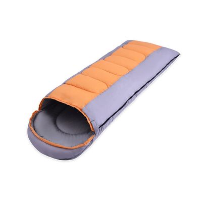 DDER Outdoor Camping Sleeping Bag Foldable Ultra Light Folding Waterproof Travel Hiking Compressed Bag Lazy Bag 4 Seasons Warm (Orange)