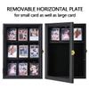 Verani Baseball Card Display Case - Sports Card Display Frame - Holds Sport Cards with UV Protection Clear View Lockable Wall Cabinet for Football Basketball Hockey Trading Card Black view 3