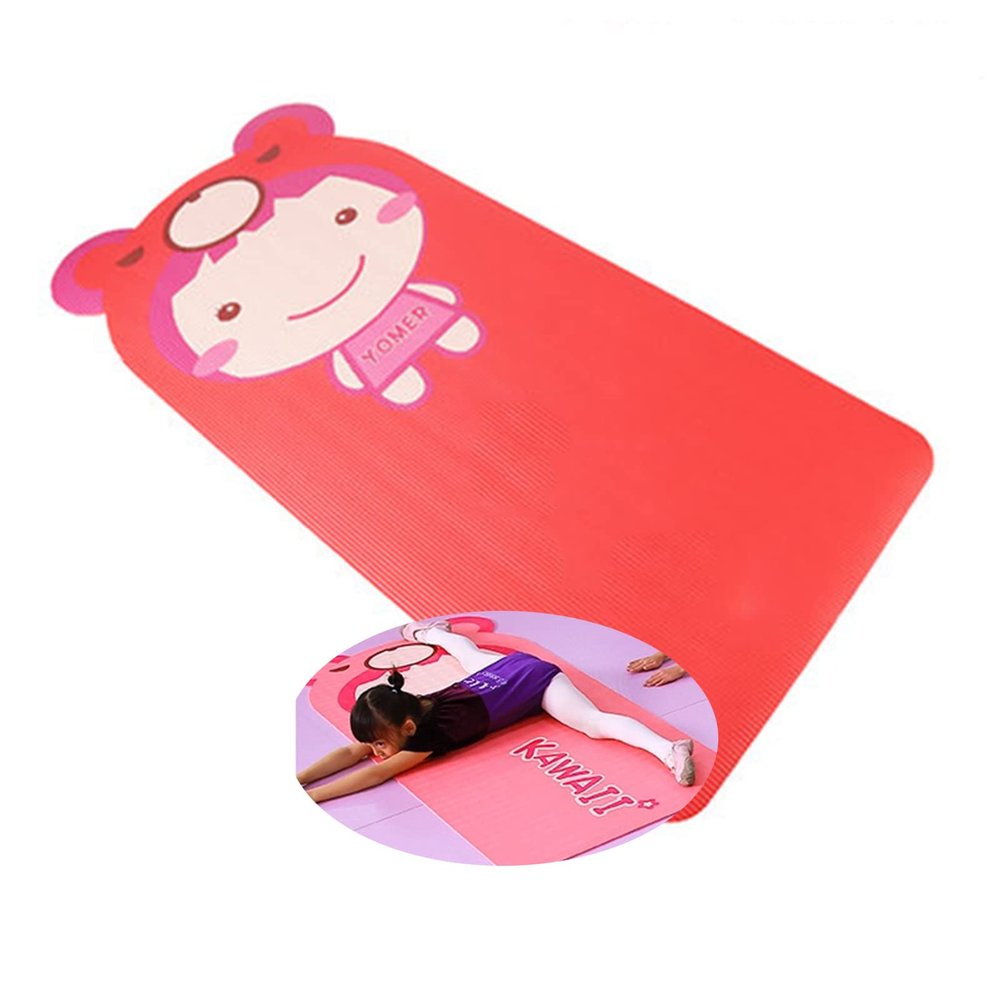 LYWY Yoga Exercise Floor Mat,175X80x1cm Environmentally Friendly Fitness Yoga Mat is Suitable for Dance Training to Do Stretching and Extension Actions,Red c,175X80X1CM