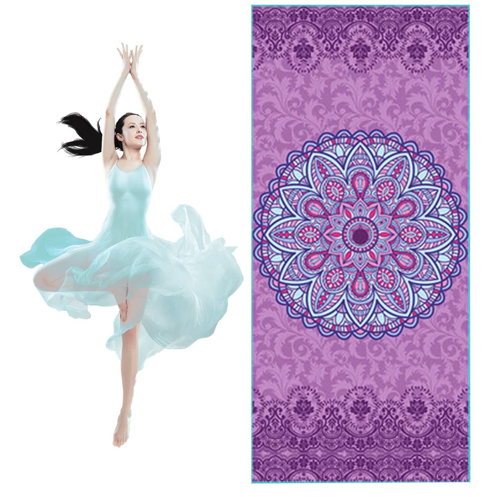 LYWY Yoga Mat, Protective Sweat-Absorbent Breathable Gymnastics Exercise Mat Convenient Machine Washable Widened Mat (Red),Purple,188x70cm