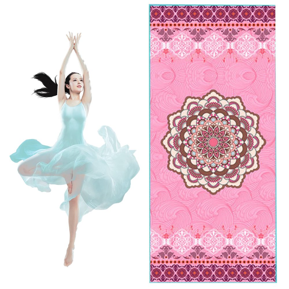 LYWY Yoga Mat, Protective Sweat-Absorbent Breathable Gymnastics Exercise Mat Convenient Machine Washable Widened Mat (Red),Pink,188x70cm
