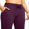 G Gradual Women's Joggers Pants with Zipper Pockets High Waisted Athletic Tapered Sweatpants for Women Workout Lounge (Wine Red, X-Large) view 4