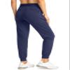 G Gradual Women's Joggers Pants with Zipper Pockets High Waisted Athletic Tapered Sweatpants for Women Workout Lounge (Navy, Small) view 3