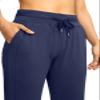 G Gradual Women's Joggers Pants with Zipper Pockets High Waisted Athletic Tapered Sweatpants for Women Workout Lounge (Navy, Small) view 4