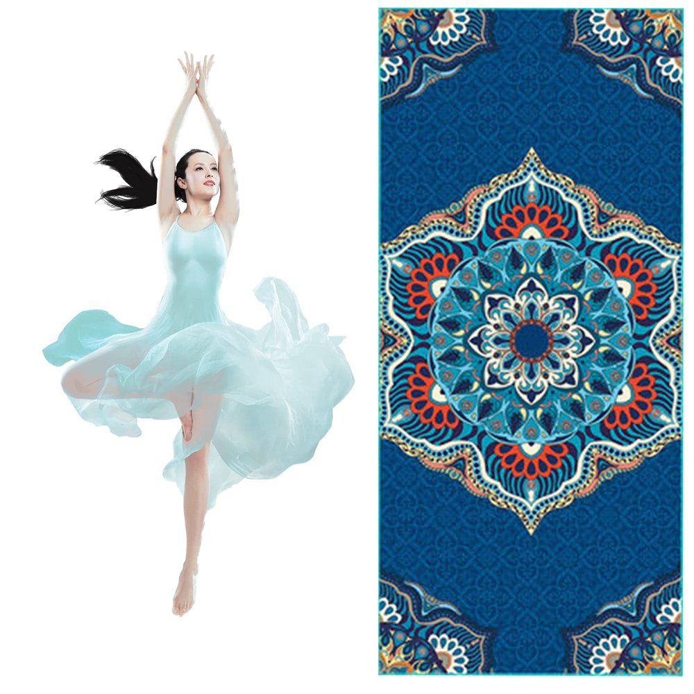 LYWY Yoga Mat, Protective Sweat-Absorbent Breathable Gymnastics Exercise Mat Convenient Machine Washable Widened Mat (Red),Blue,188x70cm