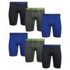 AND1 Mens Boxer Briefs - 6 Pack Platinum Performance Long Leg Boxer Briefs with Pouch - Boxers for Men, 9" Inseam (S-3XL), Size Medium, Blue/Grey/Black view 1