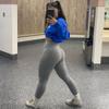 Aoxjox High Waisted Workout Leggings for Women Trinity Yoga Pants 26.5" (A Grey, Medium) view 2
