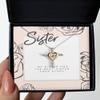 Great Sister Precious Message Card Jewelry, My Sister Has The Best Sister, Gold and Silver Necklace Or Bracelet - Cross Dancing Necklace view 3