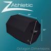 Z Athletic Octagon Mat for Gymnastics, Tumbling, and Cheerleading, Black view 3