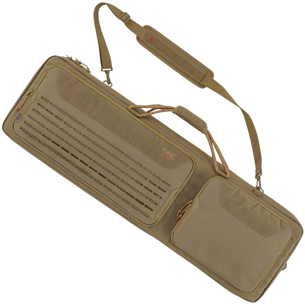 Allen Company Tac-Six 42" Lockable Squad Tactical Gun Case, Laser Cut Molle Front, Coyote