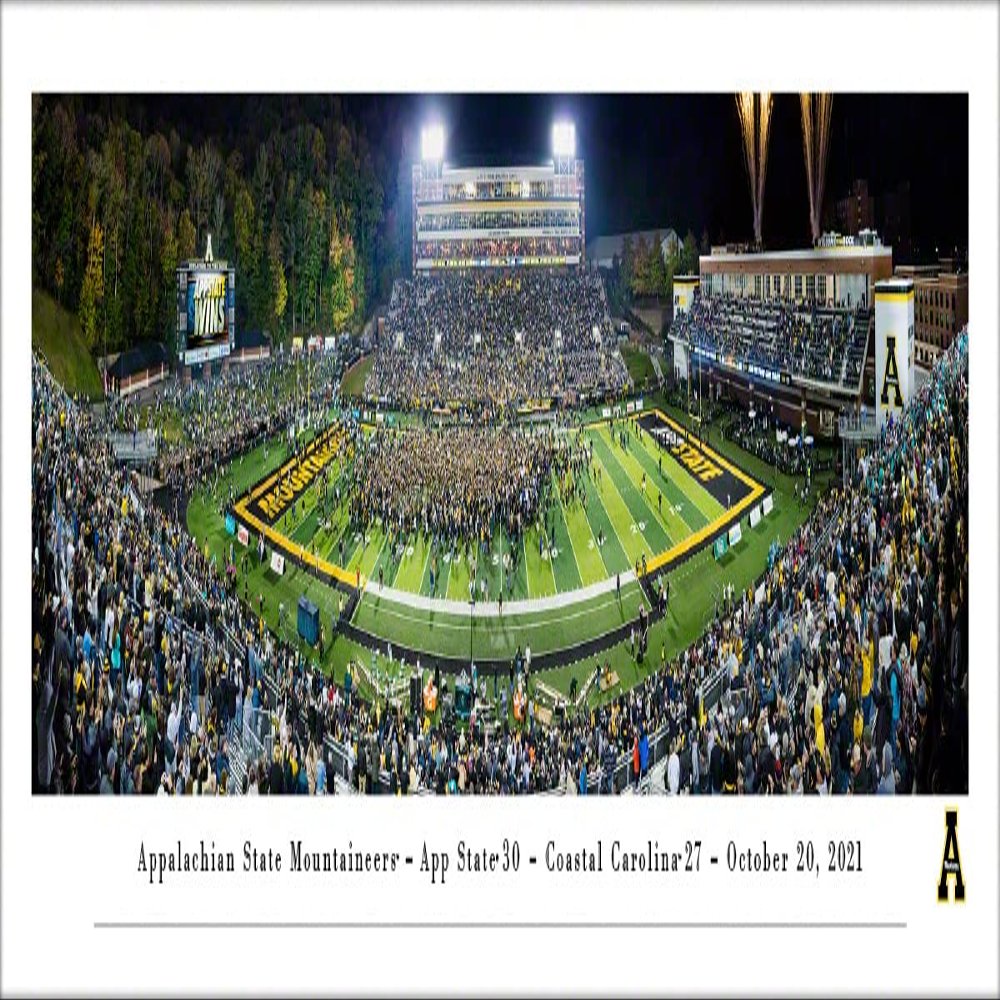 Appalachian State Football - Unframed 40 x 13.5 Poster by Blakeway Panoramas