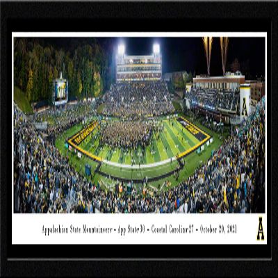 Appalachian State Football - 42x15.5-inch Single Mat, Select Framed Picture by Blakeway Panoramas