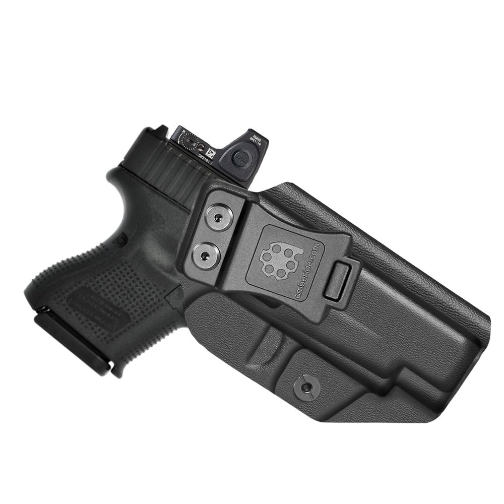 Amberide Glock 26/27/33 IWB Holster,Kydex-Boltaron Inside Waistband Fit Glock 26 27 33 Gen 15,Secure Retention,Quick Draw,030 Cant