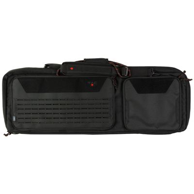 Tac-Six 38" Lockable Squad Tactical Gun Case, Laser Cut Molle Front, Black
