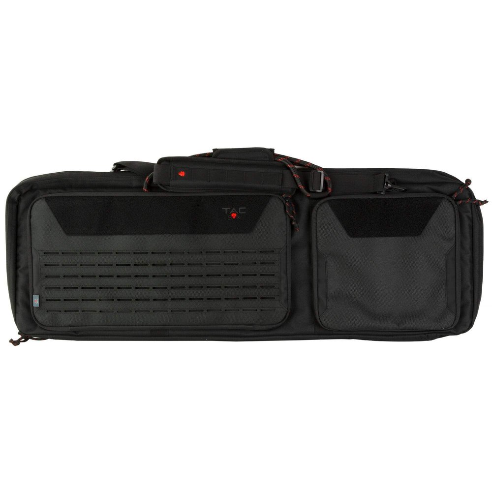 Tac-Six 38" Lockable Squad Tactical Gun Case, Laser Cut Molle Front, Black
