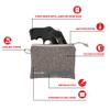 Allen Company Lockable Handgun Storage Pouch with Writeable ID Label, Compact 5" to 7" Handguns, Gray view 3