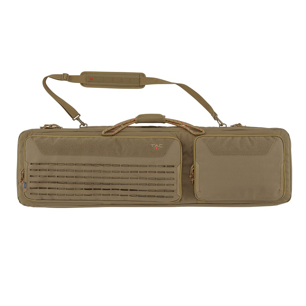 Allen Company Tac-Six 46" Lockable 2-Firearm Unit Tactical Gun Case, Laser Cut Molle Front, Coyote