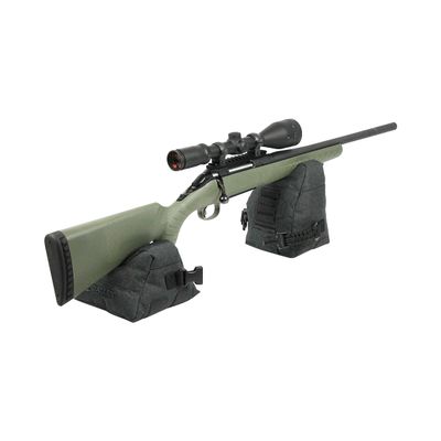 Allen Company Dual Shooting Rest - Front and Rear Gun Platform for Rifles - Filled with Inert Poly-Beads - Hunting and Range Bag - Gray