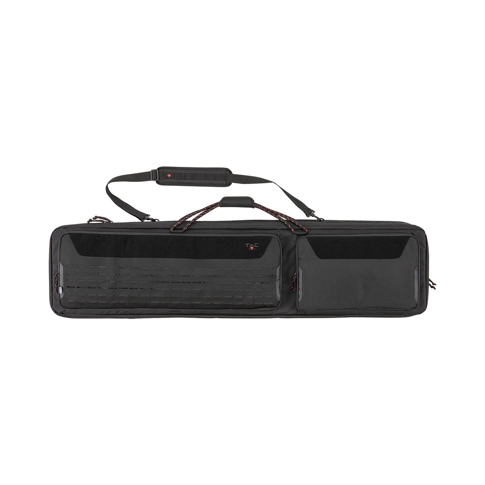 Tac-Six 55" Lockable 2-Firearm Unit Tactical Gun Case, Laser Cut Molle Front, Black