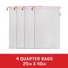 Allen Company Backcountry Quarter Bag - Reusable, Heavy-Duty, Drawstring Hunting Meat Bags - Durable Big Game Bags for Elk, Caribou, Deer - 4-Pack - 40"L x 25"W - White view 4