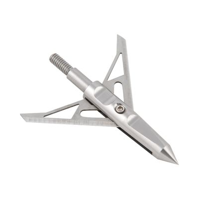 Allen Company Stryke Vapor Rear Deploying 2 Blade Broadhead by Allen, 100-Grain, 3-Pack, Cool Gray