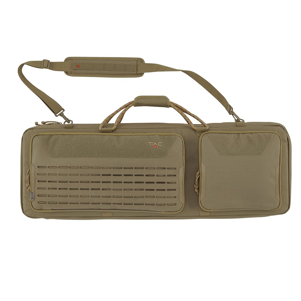 Allen Tac-Six 38" Lockable Squad Gun Case, Laser Cut Molle Front, Coyote, (10828)