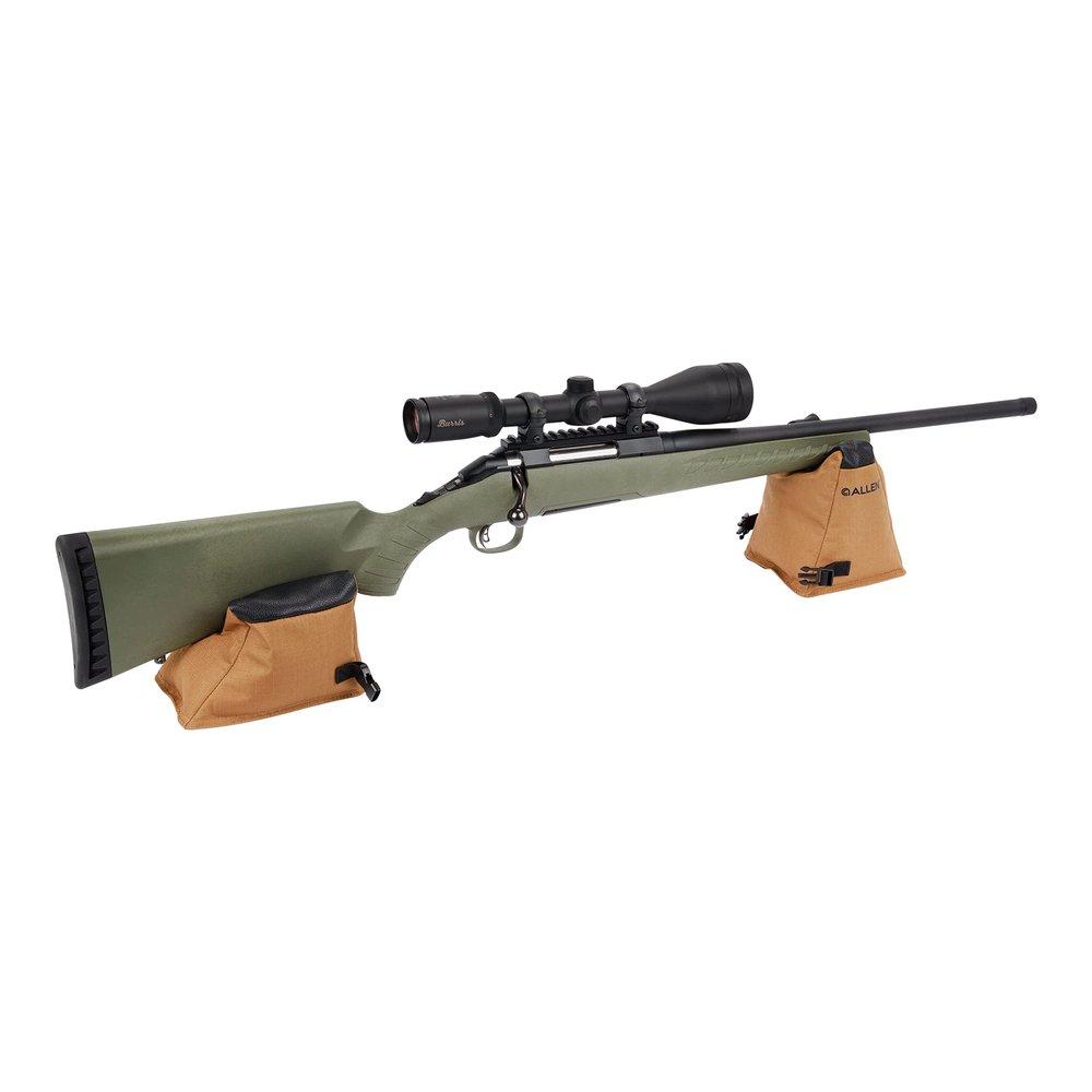 Allen Company Dual Shooting Rest - Front and Rear Gun Platform for Rifles - Filled with Inert Poly-Beads - Hunting and Range Bag - Coyote