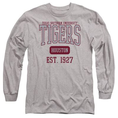 Texas Southern University Official Est. Date Unisex Adult Long-Sleeve T Shirt,Athletic Heather, 3X-Large
