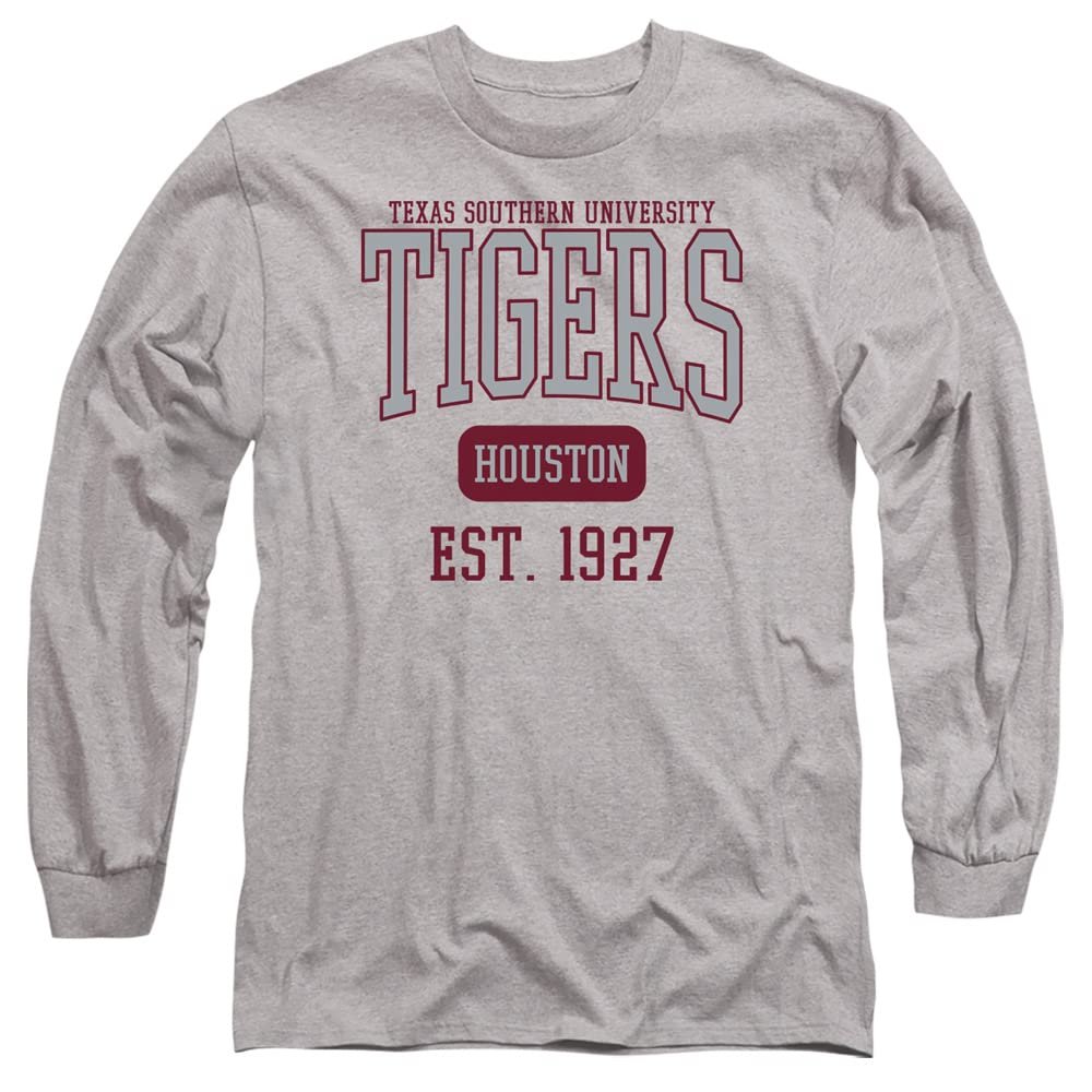 Texas Southern University Official Est. Date Unisex Adult Long-Sleeve T Shirt,Athletic Heather, 3X-Large