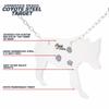 Allen Company EZ Aim AR500 Coyote Steel Shooting Gong Target, 6 lbs., White view 3