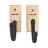 Allen Company Defender Hooks with Wooden Mounting Plaque, 2-Hooks Per Pack, Black view 2
