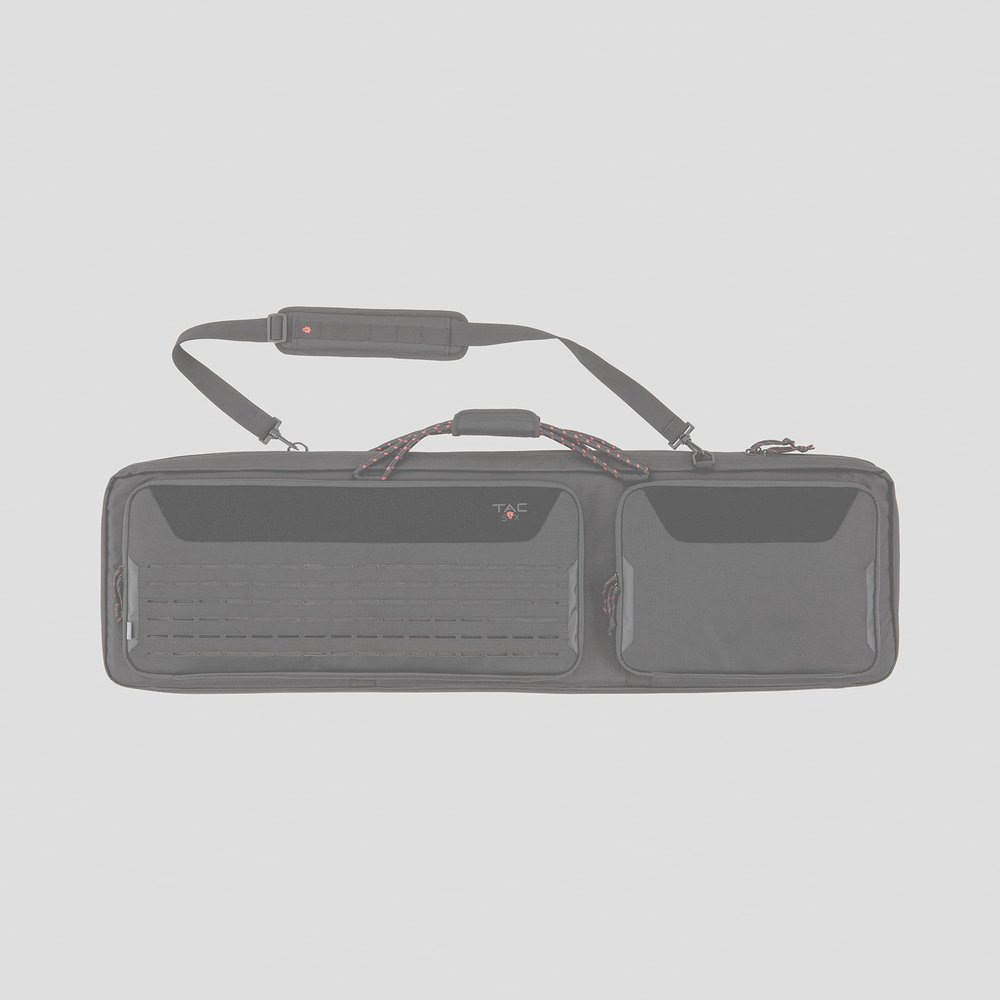 Tac-Six 46" Lockable Squad Tactical Gun Case, Laser Cut Molle Front, Black