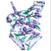 Kanu Surf Girls' Morgan Floral Ruffle 1-Shoulder 1-Piece Swimsuit, Sunflower White, 2T view 1
