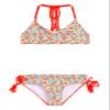 Kanu Surf Girls' Willow V-Neck Bikini Beach Sport 2-Piece Swimsuits, Summer Bloom Coral, 8 view 1